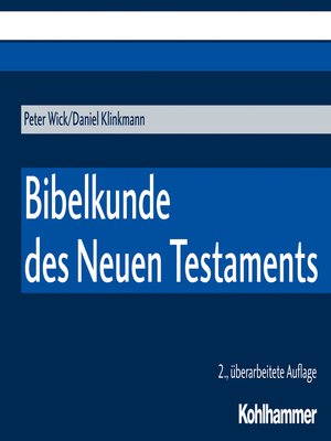 cover image of Bibelkunde des Neuen Testaments